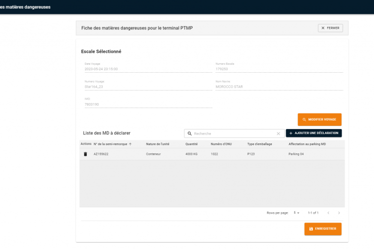 GESTION DES MATIÈRES DANGEREUSES : MISE EN PLACE D’UNE SOLUTION INTERFACÉE AVEC L’ENSEMBLE DES TERMINAUX